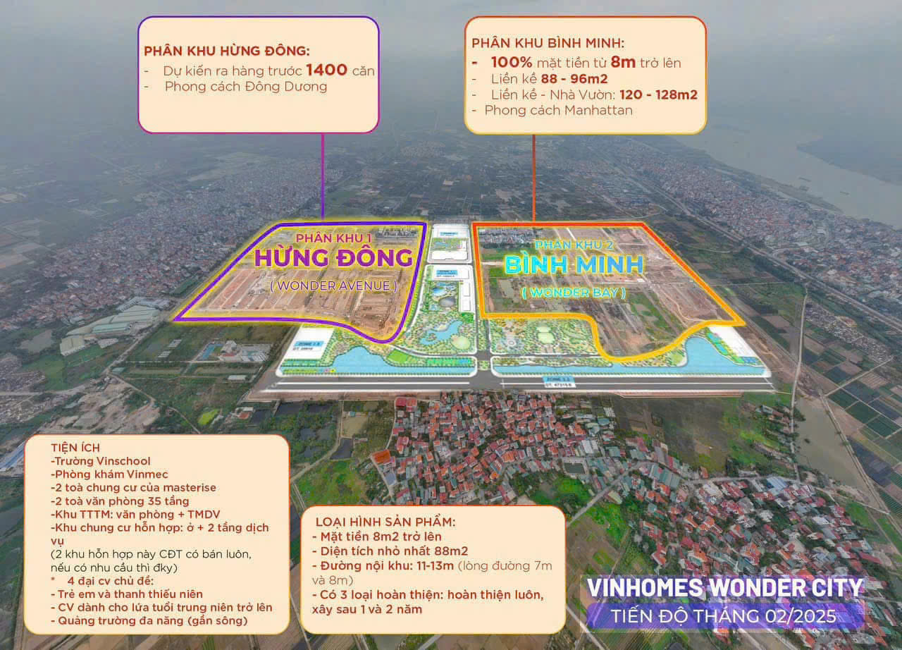 Aerial view of Vinhomes Global Gate with buildings, roads, and water bodies